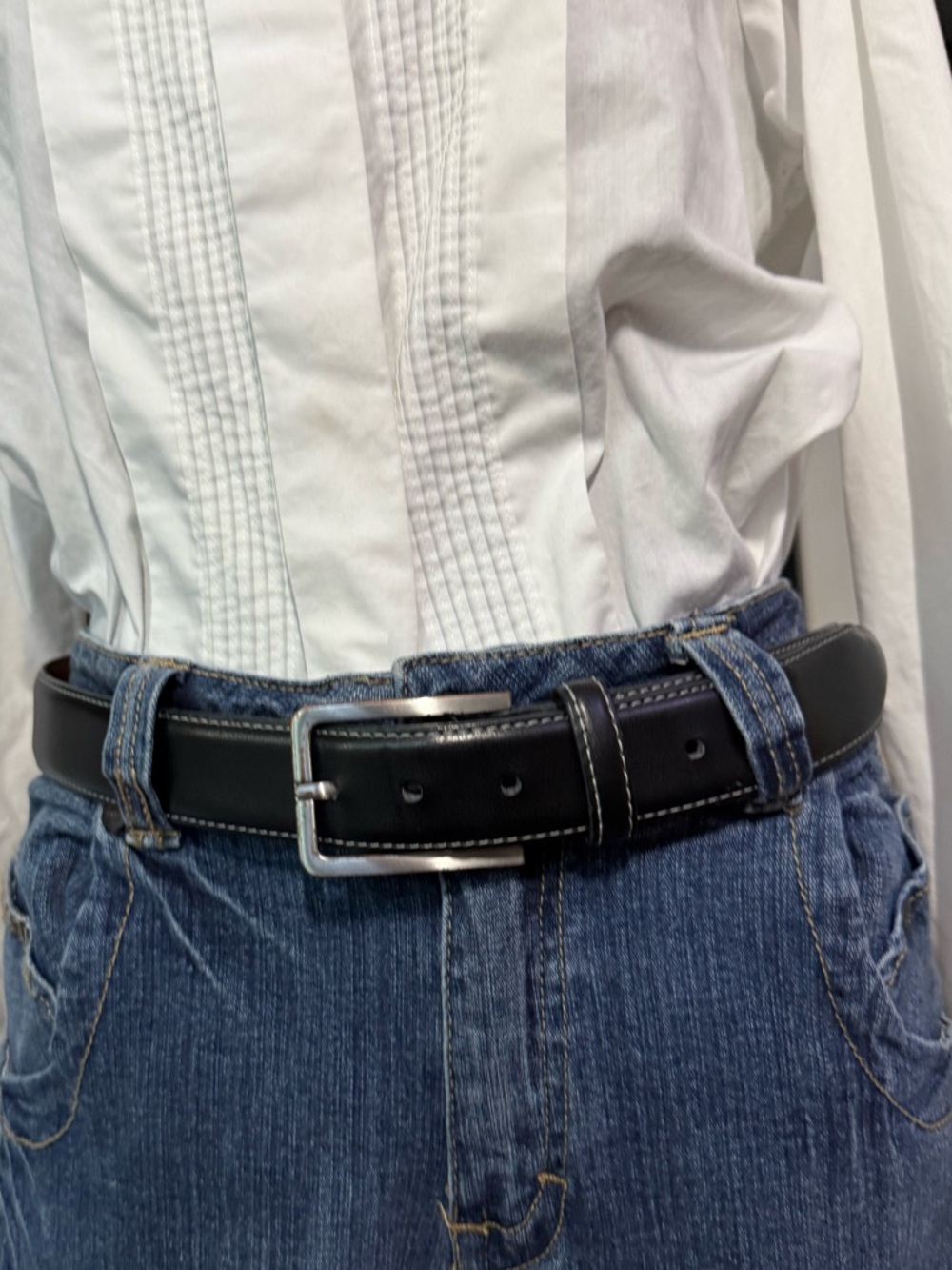 Unbranded Leather Belt Sz 40 Black